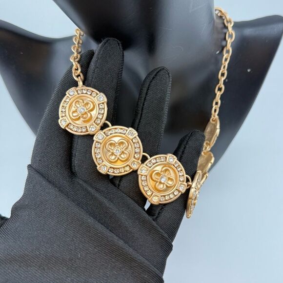 Southern Living Gold-Tone Medallion Statement Necklace - Picture 8 of 8